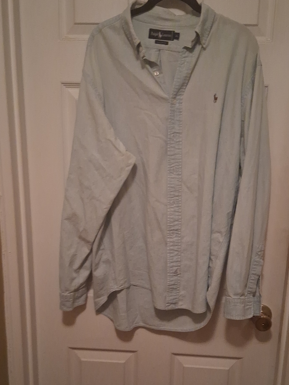 Ralph Lauren Pale Blue Long-Sleeve Button-Down Shirt Xl